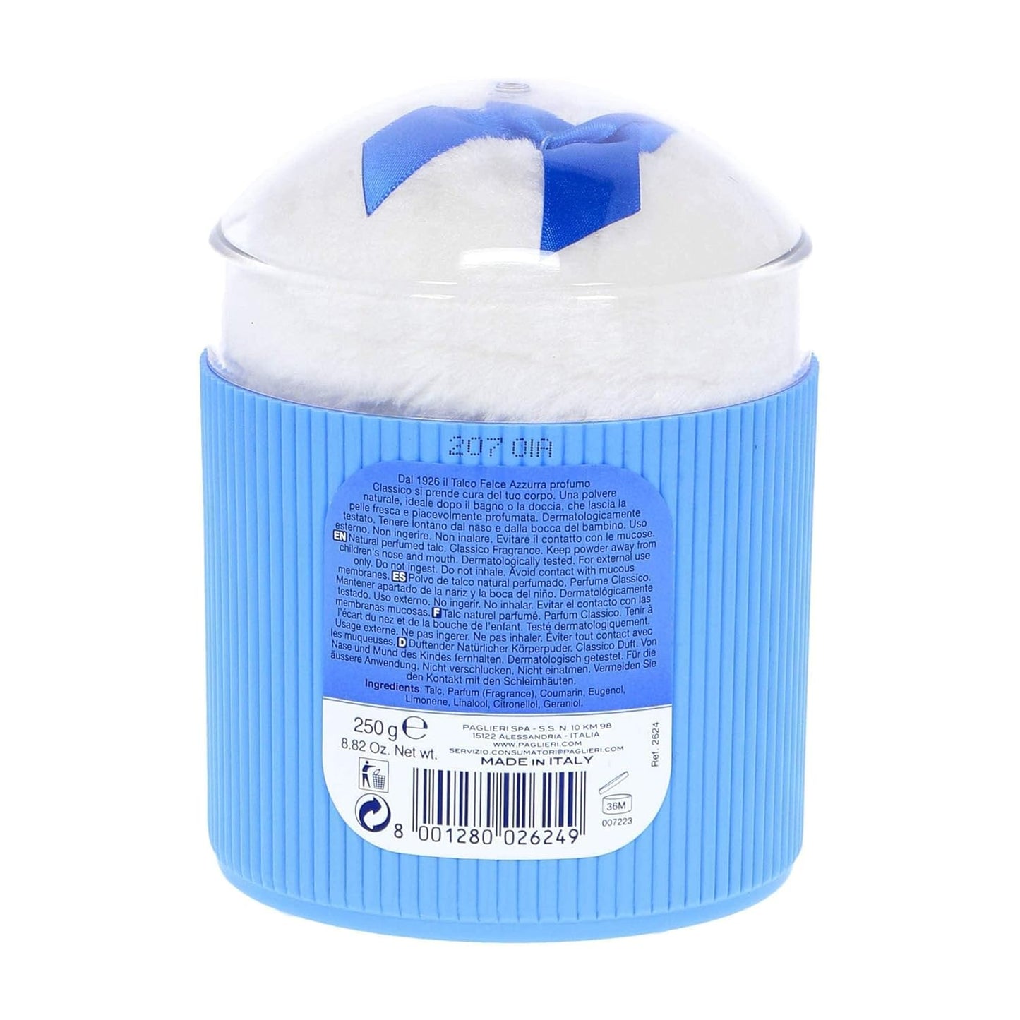 Felce Azzurra Classic Talcum Powder - Iconic Italian Body Powder with Fresh Scent, 250g