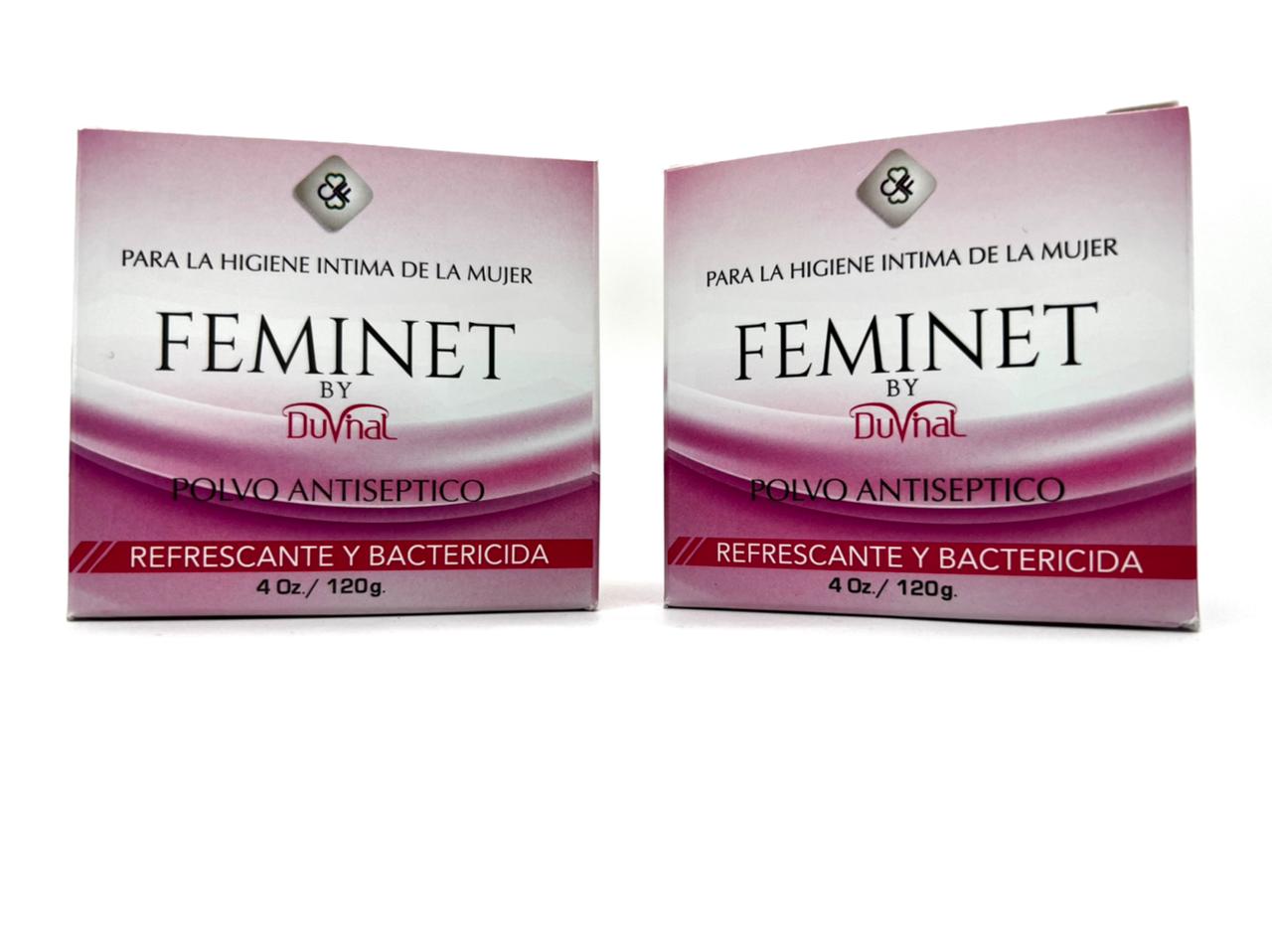 FEMINET Feminine Hygiene Powder 2 pack - Refreshing & Deodorizing Powder for Intimate Care, 4 oz