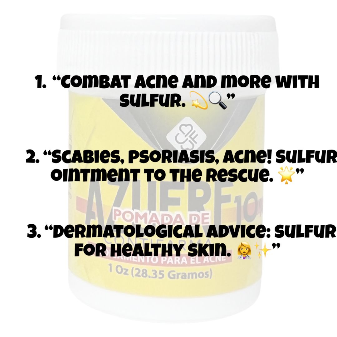 Sulfur Ointment 3 Pack - 1 oz - Contifarma | ACNET Treatment for Skin Problems