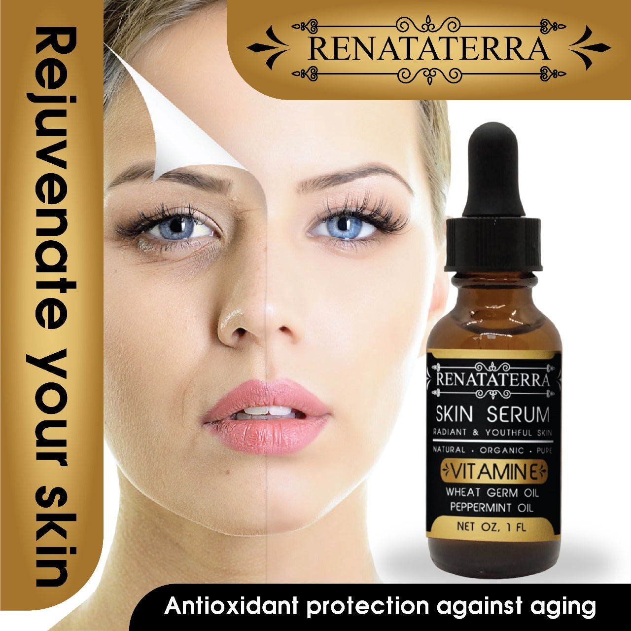 Renataterra Skin Serum Vitamin E - Deep Hydration and Antioxidant Rejuvenation