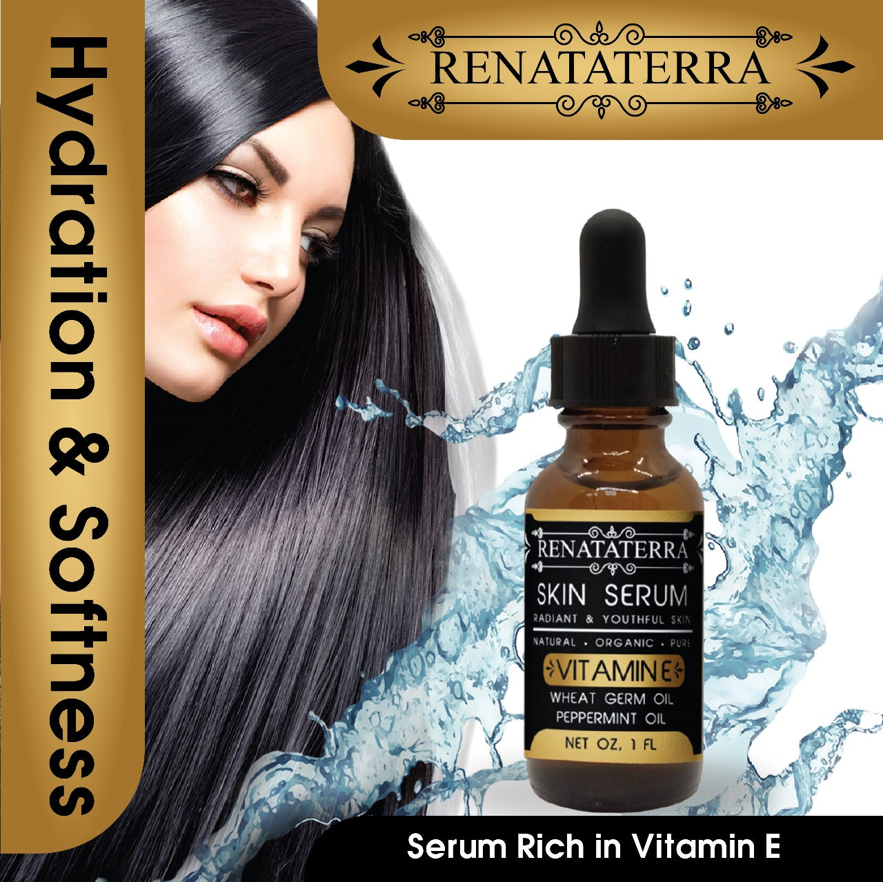 Vitamin E Serum Set (1 oz) and Retinol 1% Gel Cream (1/2 oz) | Renata Terra | Advanced Skin Care