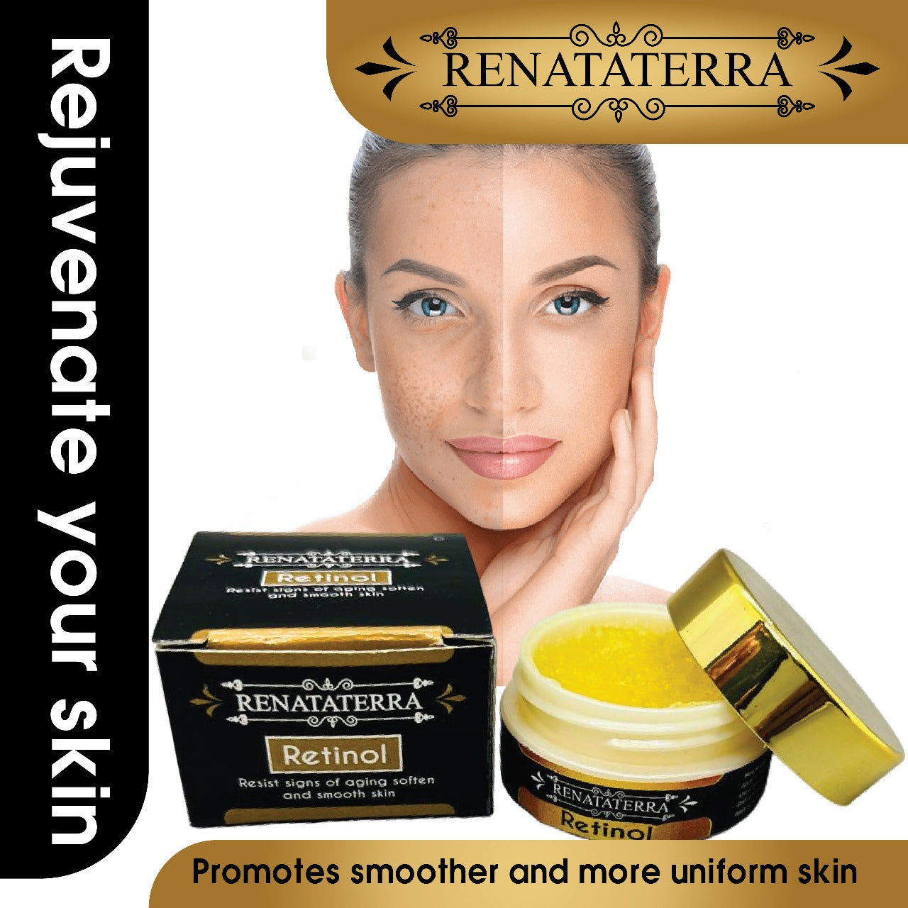 Vitamin E Serum Set (1 oz) and Retinol 1% Gel Cream (1/2 oz) | Renata Terra | Advanced Skin Care