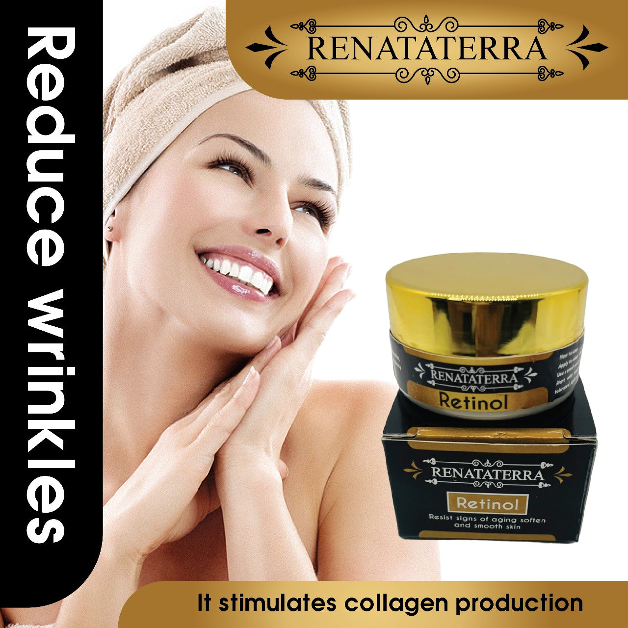 Vitamin E Serum Set (1 oz) and Retinol 1% Gel Cream (1/2 oz) | Renata Terra | Advanced Skin Care