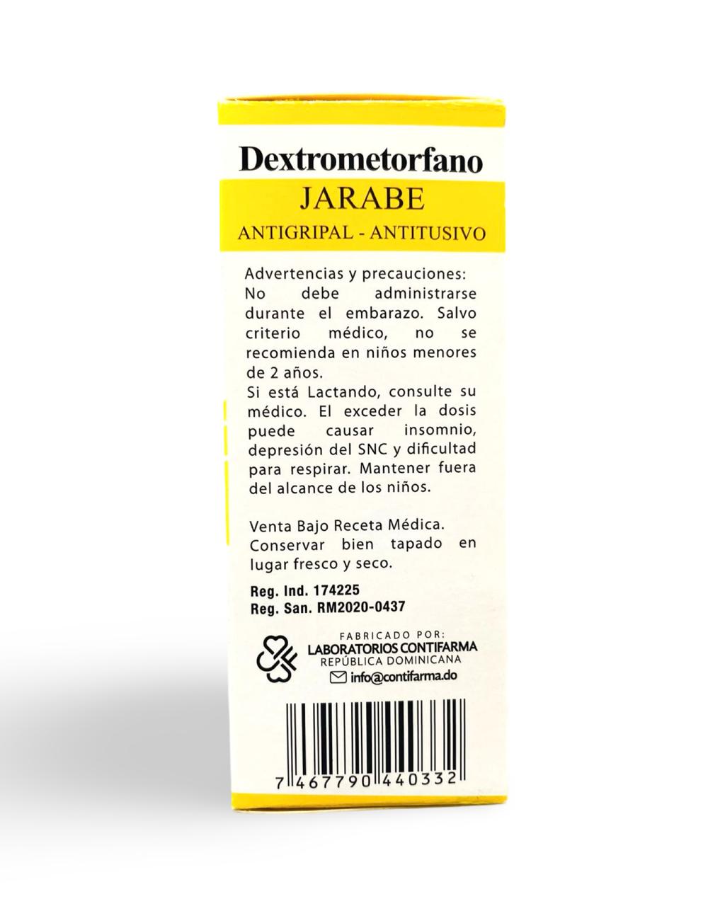 Dextromethorphan Cough Syrup 4 oz - Antitussive and Antigripal Relief for Cough and Cold Symptoms