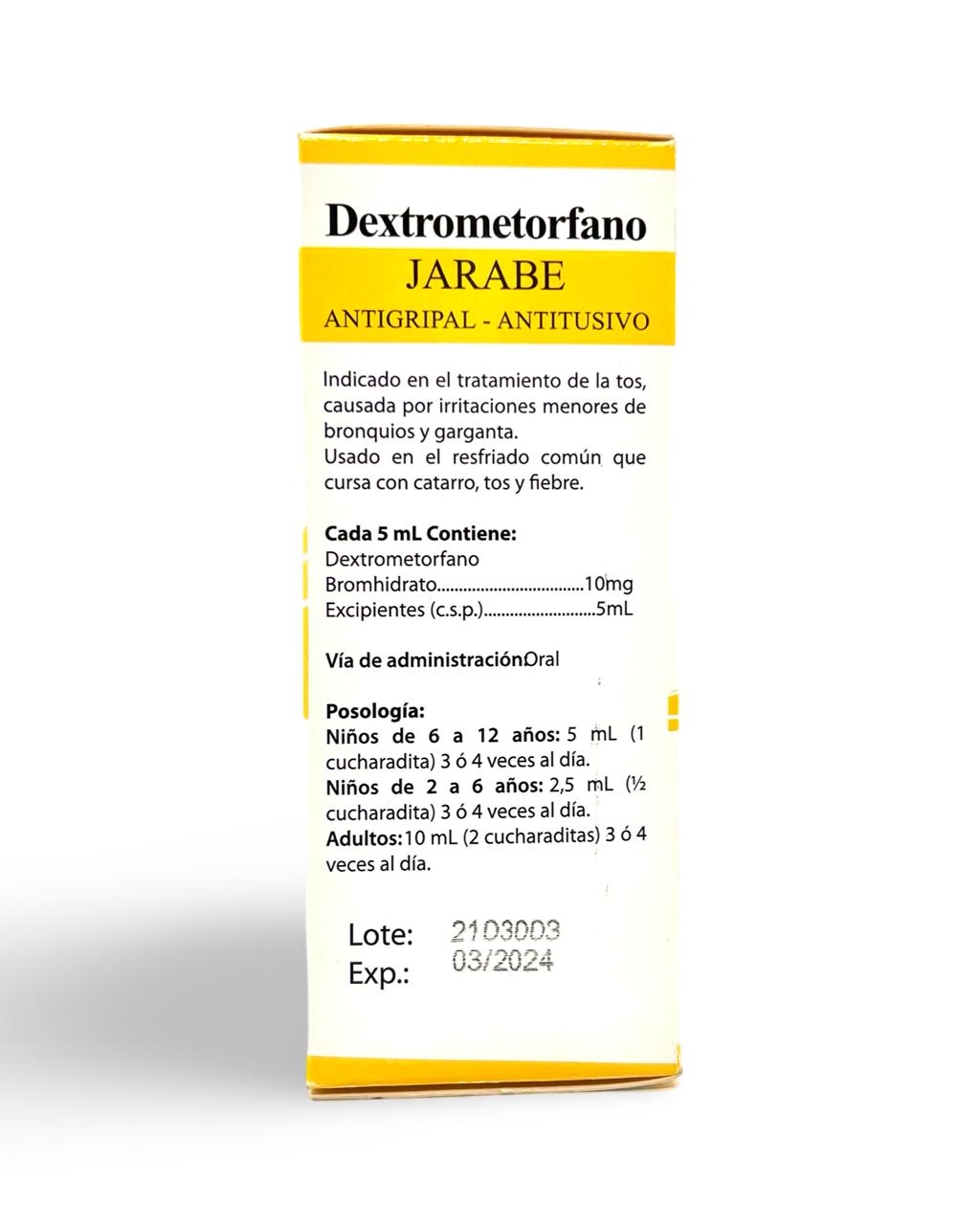 Dextromethorphan Cough Syrup 4 oz - Antitussive and Antigripal Relief for Cough and Cold Symptoms
