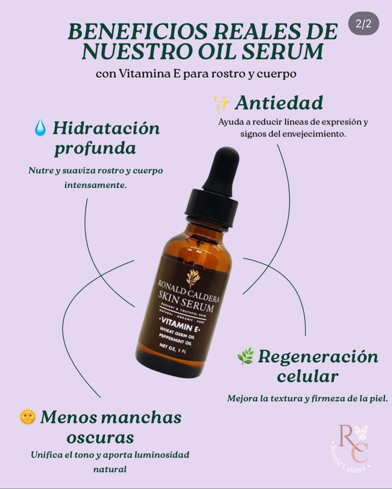Serum rejuvenecedor - Ronal Caldera - 1oz - 2 pack