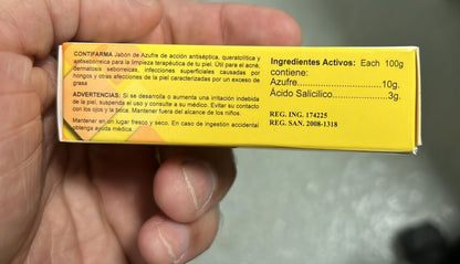 Jabon de Azufre Contifarma Barra 80 g - Cuidado Facial y Limpieza Profunda