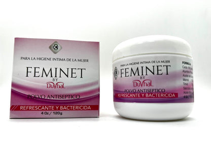 FEMINET POLVO - 2 PACK - Higiene Íntima Femenina, Limpieza, Frescura y Cuidado - 4 oz (120 ml) Cada Uno