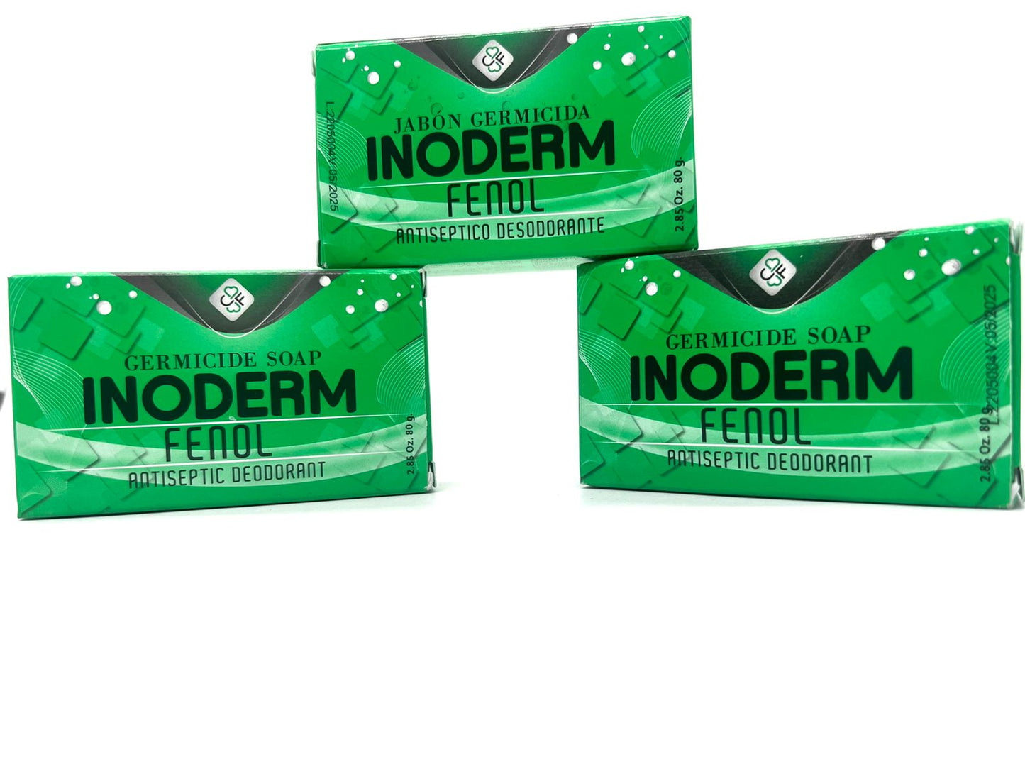 Inoderm jabon - Controla Acné y Grasa, Limpieza Profunda, Pack de 3 (80g cada uno)