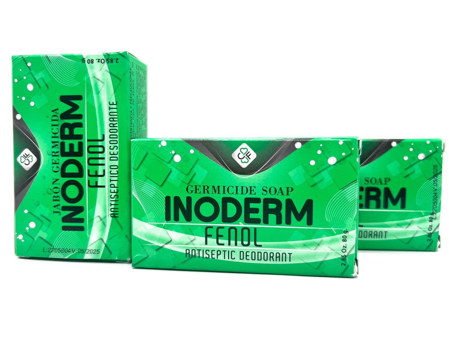 Inoderm jabon - Controla Acné y Grasa, Limpieza Profunda, Pack de 3 (80g cada uno)