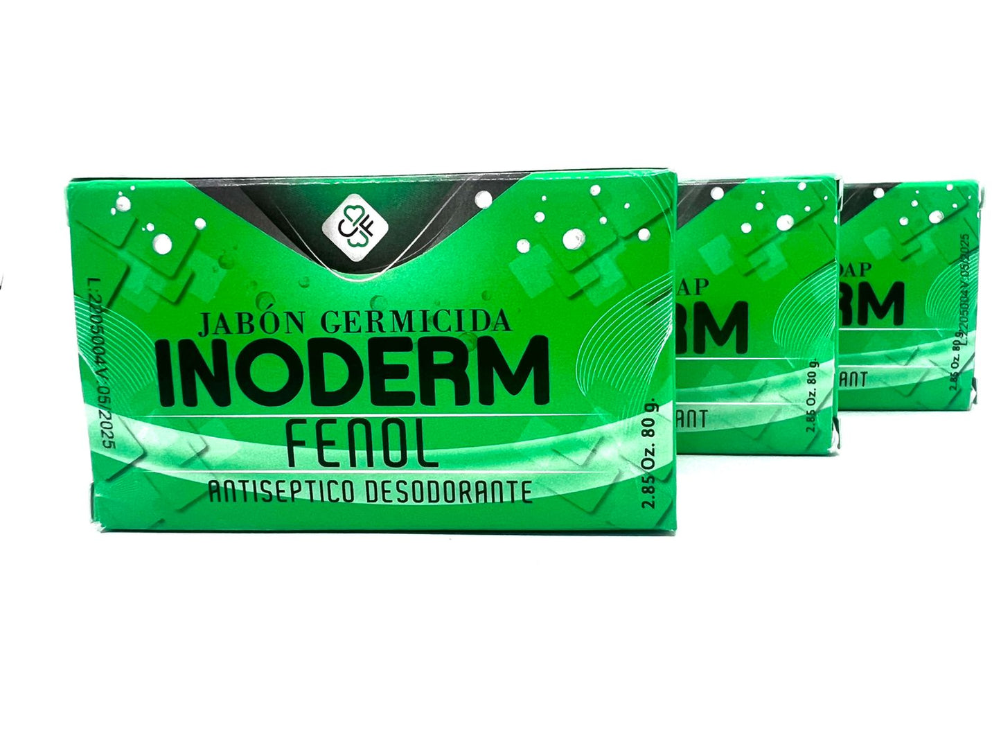 Inoderm jabon - Controla Acné y Grasa, Limpieza Profunda, Pack de 3 (80g cada uno)