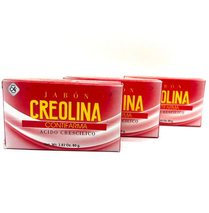 Contifarma Jabón de Creolina para la Piel 3 Pack - Limpieza y Desinfección Eficaz (Tiña, ezemas, etc)