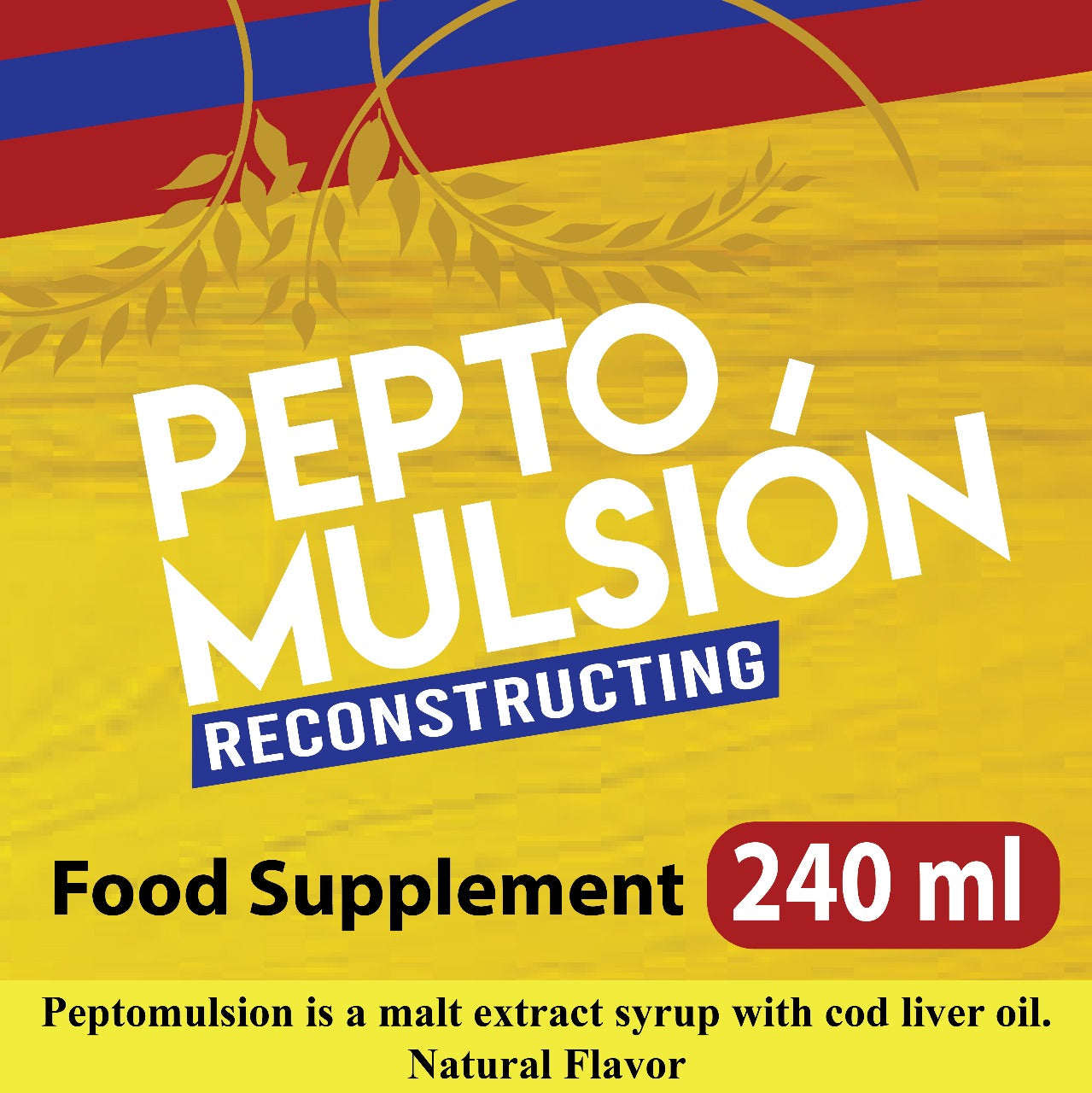 Peptomulsion - Malt Extract & Cod Liver Oil Supplement, 8 oz for Digestive and Nutritional Support