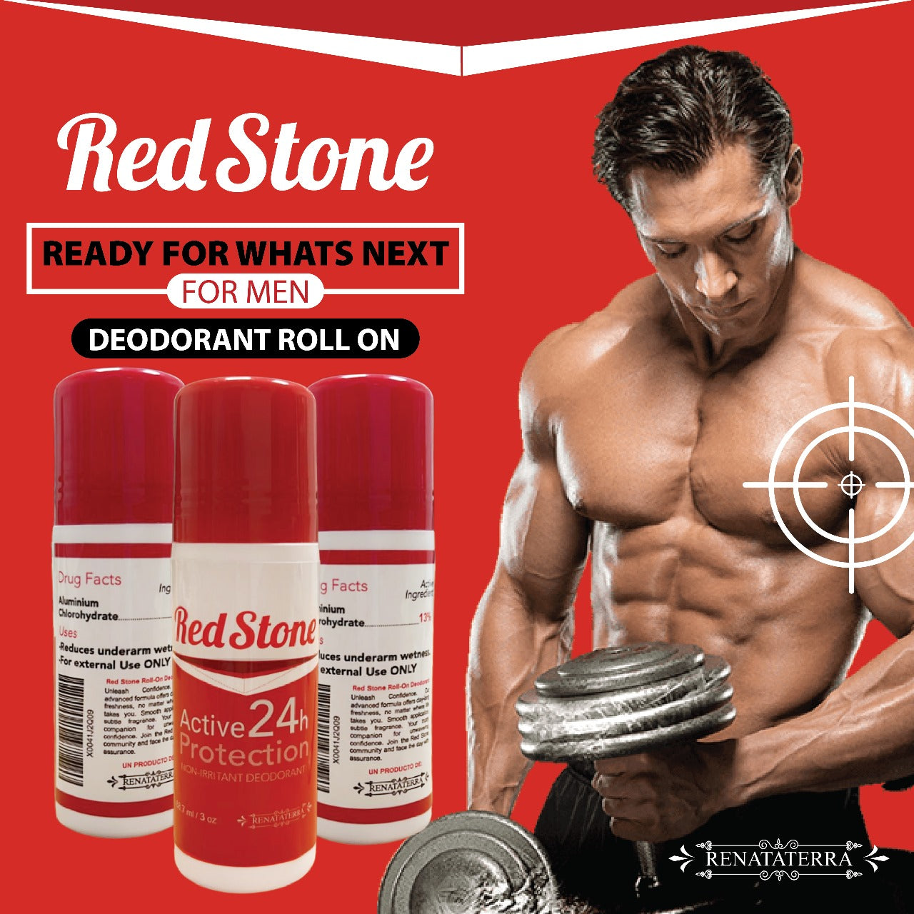 RedStone Roll-On Deodorant 2 pack - Long-Lasting 24-Hour Protection with Rich Fragrance, 3 oz