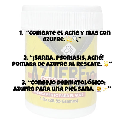 Pack Pomada de Azufre Contifarma - 1 oz Cada Una | Tratamiento Efectivo para Problemas de Piel