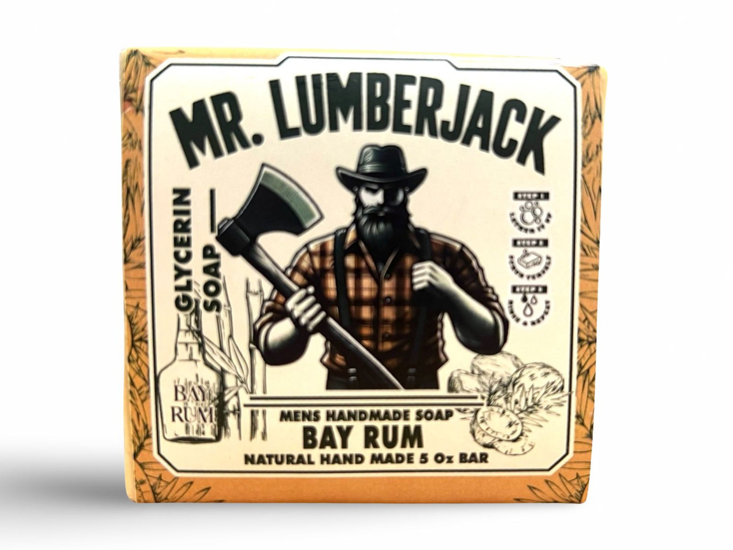 Jabones Artesanales Mr. Lumberjack – Pack 20 Unidades - Pine Tar, Mint & Aloe Vera, Bay Rum
