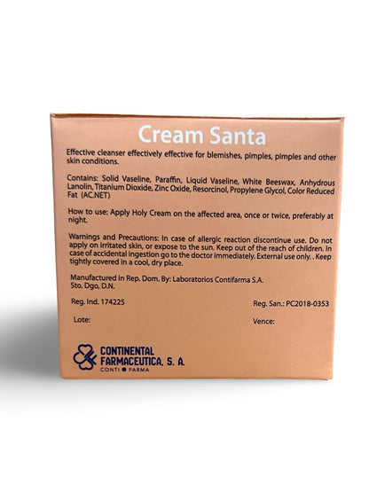 Crema Santa 1 oz | Crema de Belleza Limpiadora y Aclaradora | Piel Radiante y Uniforme