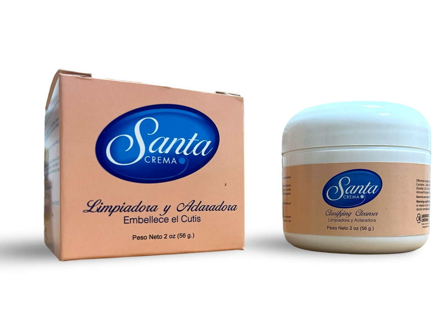 Crema Santa 1 oz | Crema de Belleza Limpiadora y Aclaradora | Piel Radiante y Uniforme