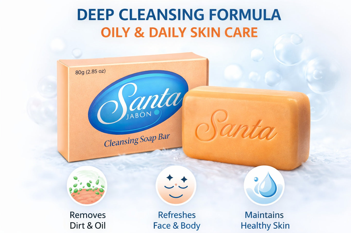 JABÓN SANTA ACLARANTE / SANTA CLEANSING SOAP BAR. 80gr