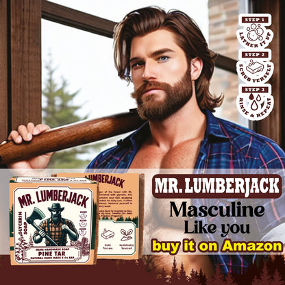 Jabones Artesanales Mr. Lumberjack – Pack 20 Unidades - Pine Tar, Mint & Aloe Vera, Bay Rum