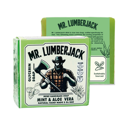 3 Pack of Aloe Vera & Mint Glycerin Soap | Mr. Lumberjack