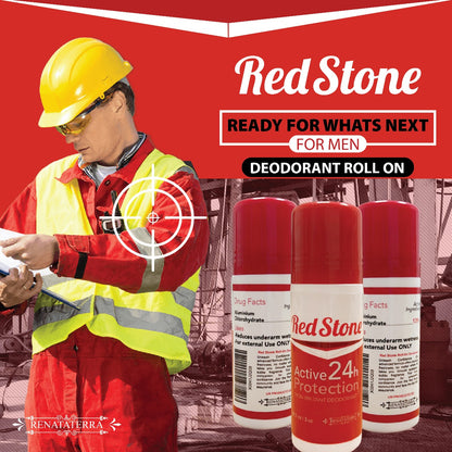 RedStone Roll-On Deodorant 2 pack - Long-Lasting 24-Hour Protection with Rich Fragrance, 3 oz