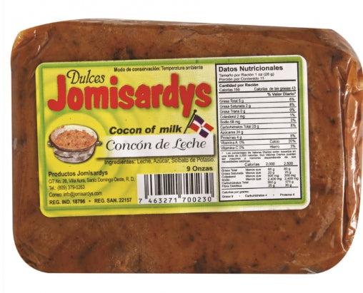 Concon de Leche Jomisardys - Large Dominican Dessert - 9 oz