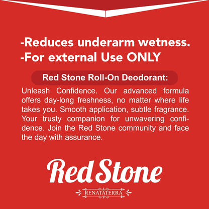 RedStone Roll-On Deodorant 2 pack - Long-Lasting 24-Hour Protection with Rich Fragrance, 3 oz