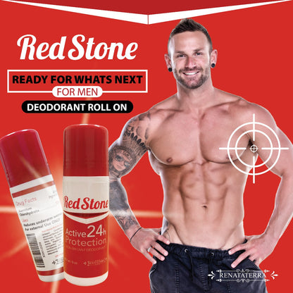 RedStone Roll-On Deodorant 2 pack - Long-Lasting 24-Hour Protection with Rich Fragrance, 3 oz