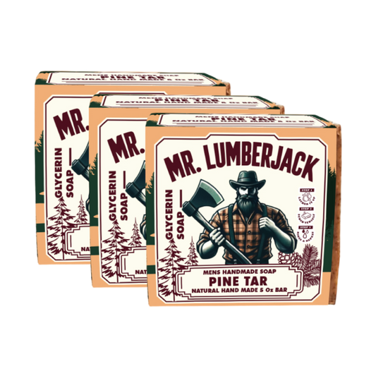 Pine Tar Soap Bar for Deep Cleansing & Soothing Skin Relief – Natural & Handmade | Mr. Lumberjack