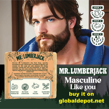 Bay Rum Soap Bar for Deep Cleansing & Invigorating Skin – Natural & Bold Scent | Mr. Lumberjack