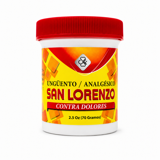 Ungüento San Lorenzo 2.5 Oz (70g) – Analgésico para Dolores Musculares y Lumbago | Contifarma S.A. | Alivio Rápido